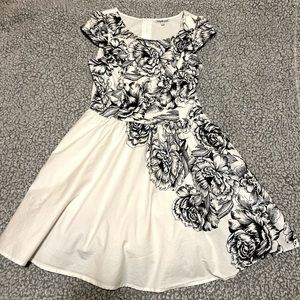 Charlotte Russe Black and White Floral Mini Dress